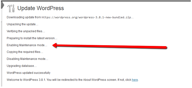 WordPress maintenance Mode